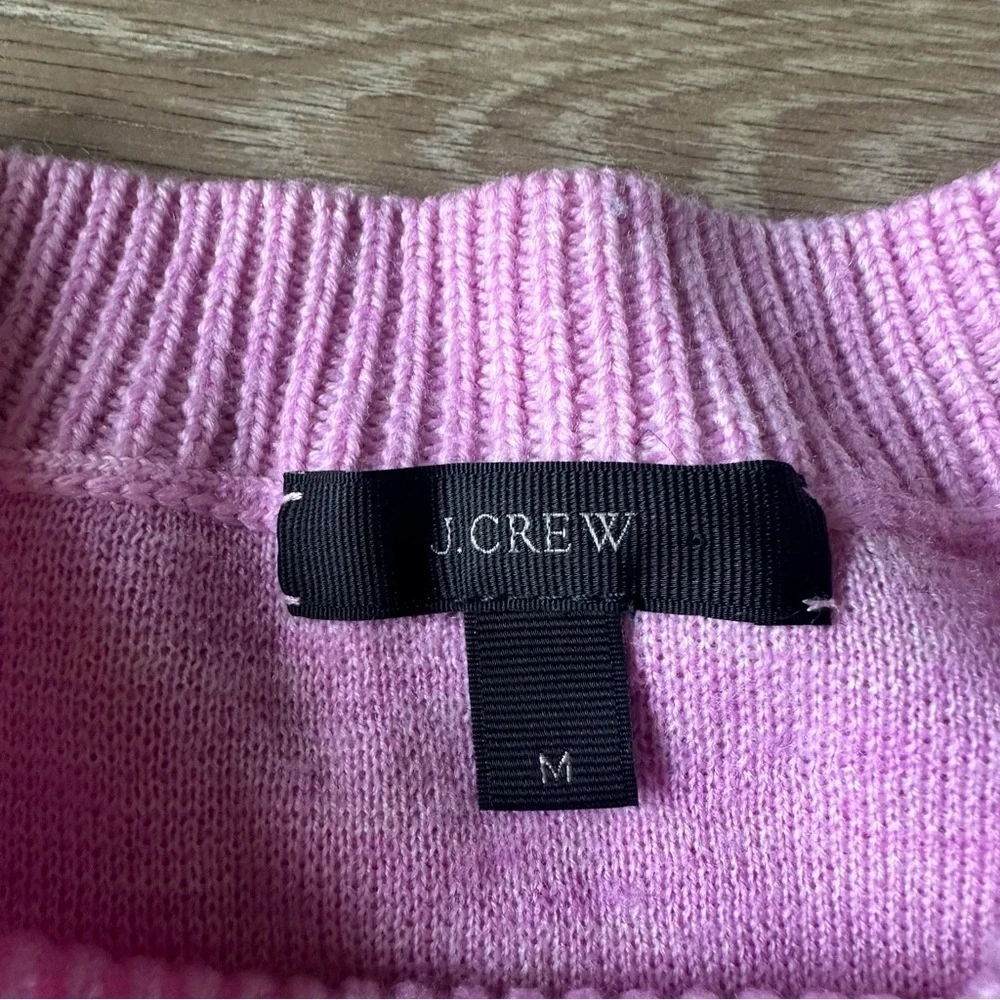 J. Crew 100% Merino Wool Embroidered Shoulders Sz M